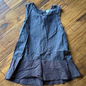 Gap faded black tank  Top with Flared Hem & zipper